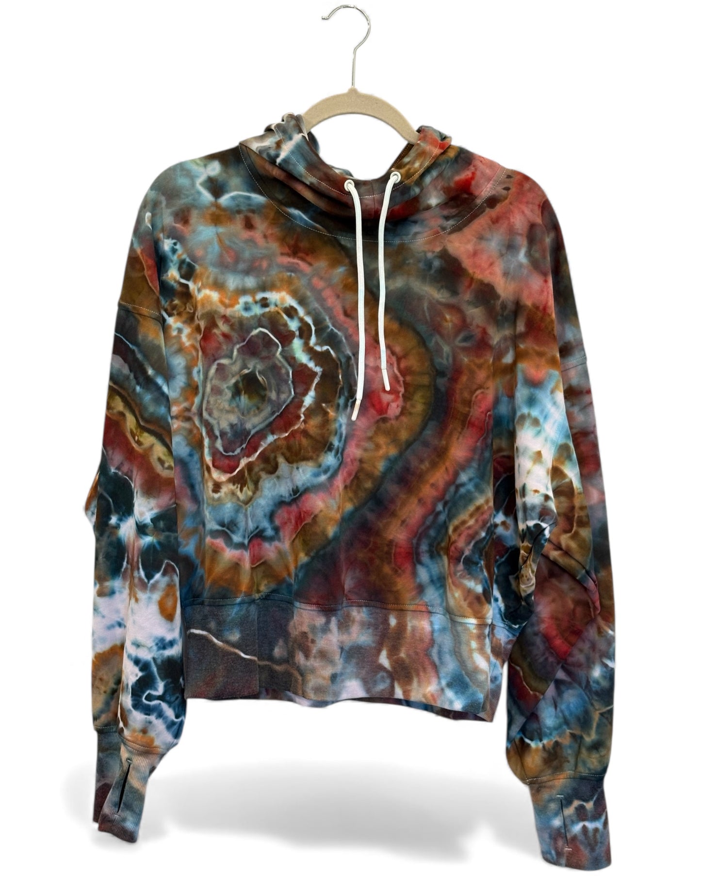 Large Pull Over Crop Hoodie “Foxy”