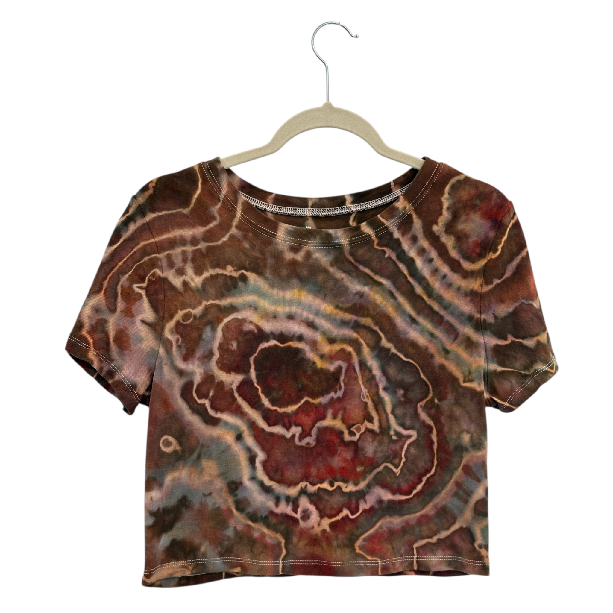 Large Crop Cotton Tie Dye Tee