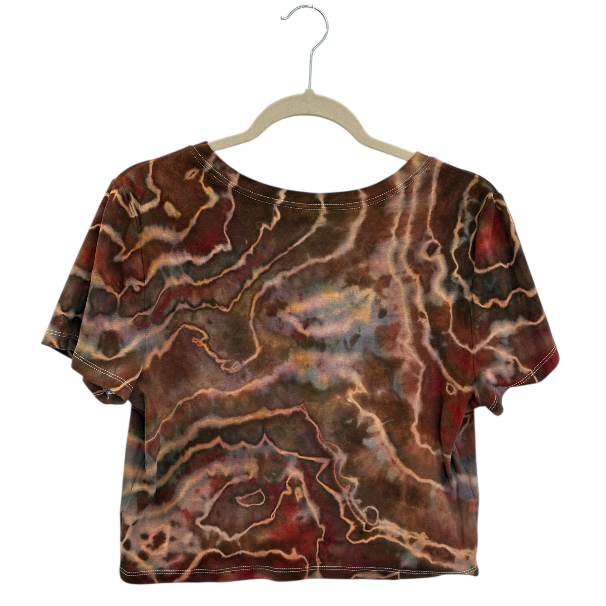 Large Crop Cotton Tie Dye Tee