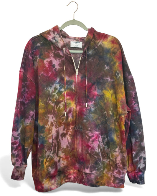 Large Women's Zip Up Tunic Hoodie "Linda"