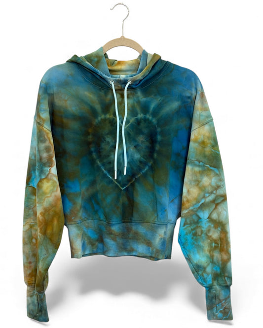 Small Women’s Pull Over Crop Hoody “Heartbreak”