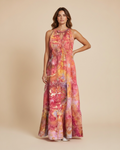 Large Fit & Flare Crinkle Gauze Maxi Dress