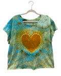 Small Short Sleeve Raw Edge Crop Tee