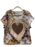 XL Short Sleeve Raw Edge Crop Tee