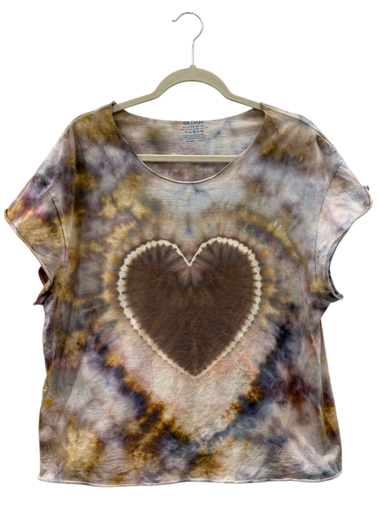 XL Short Sleeve Raw Edge Crop Tee