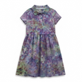 Girls Collared Short Sleeve Fit and Flare Dress (Size 8)