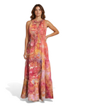 Large Fit & Flare Crinkle Gauze Maxi Dress