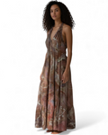Large Fit & Flare Crinkle Gauze Maxi Dress