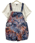 Plus Size 14 Denim Overall Shorts
