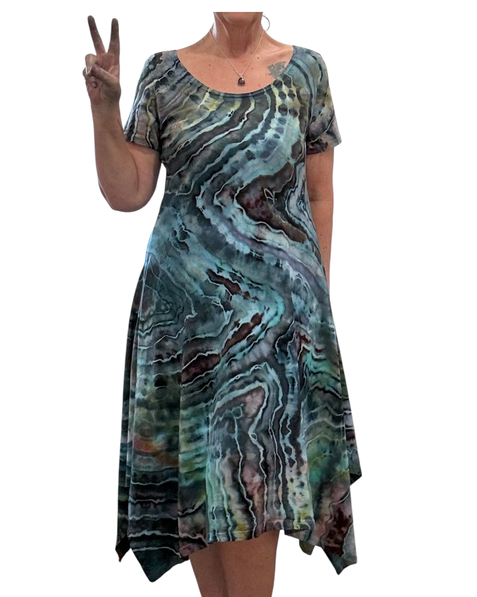 Large Short Sleeve Cotton Dress
