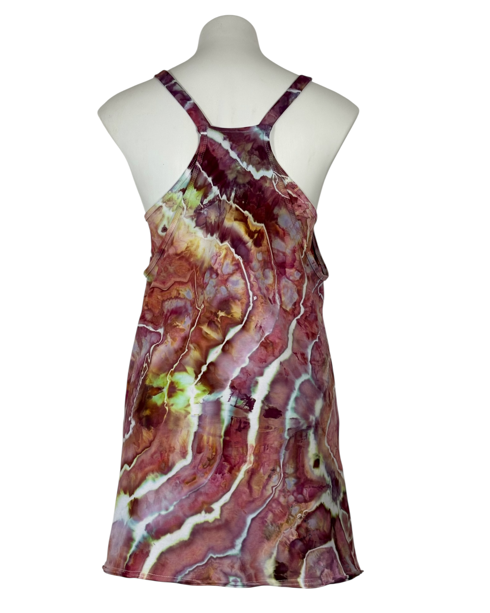 Medium Women’s Athletic Sleeveless Mini Dress with Built-in Shorts V Neck Spaghetti Strap Sundress